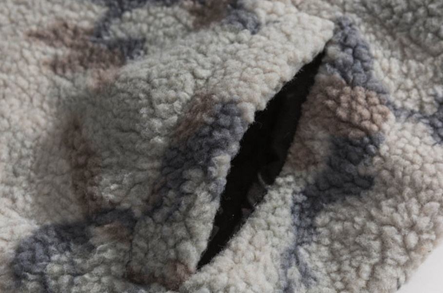 OEM-producent tilpasset herre bomuldspolstret modecamouflagejakke i polar fleece