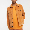 P&aacute;nsk&aacute; lež&eacute;rn&iacute; m&oacute;da Cord Western Jacket Regular Fit Plain Manšestrov&aacute; bunda v hořčici