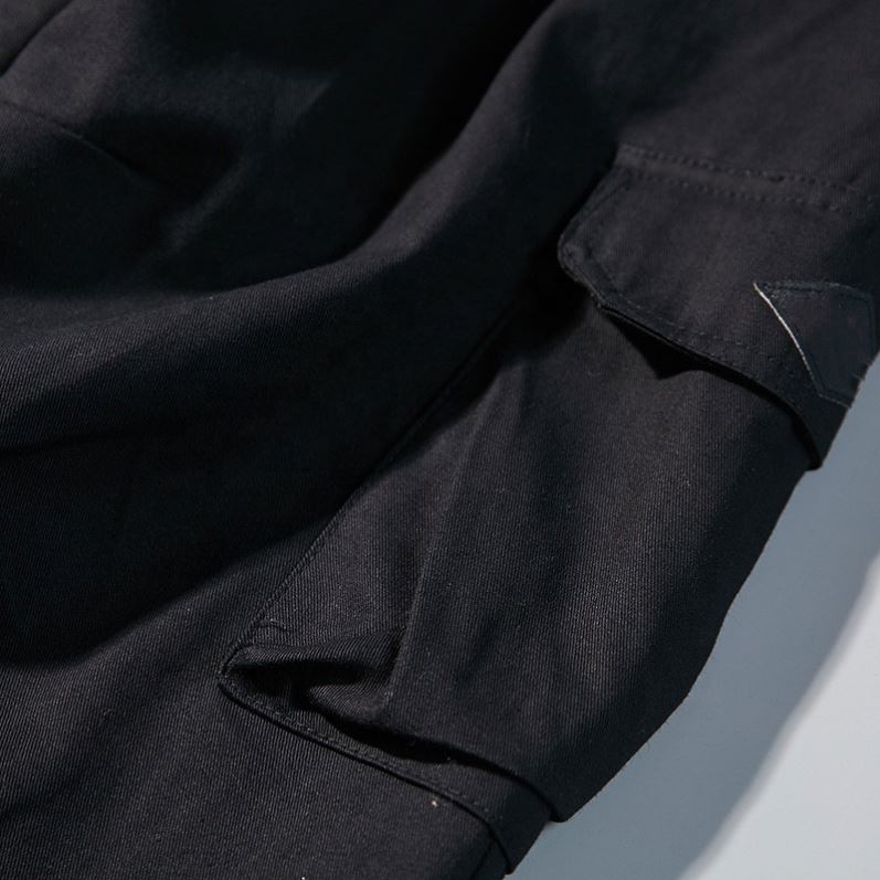 OEM-producent Tilpas Pure Color M&aelig;nd Multifunktionelle joggingbukser med sn&oslash;re Cargobukser Streetwear m&aelig;nds bukser