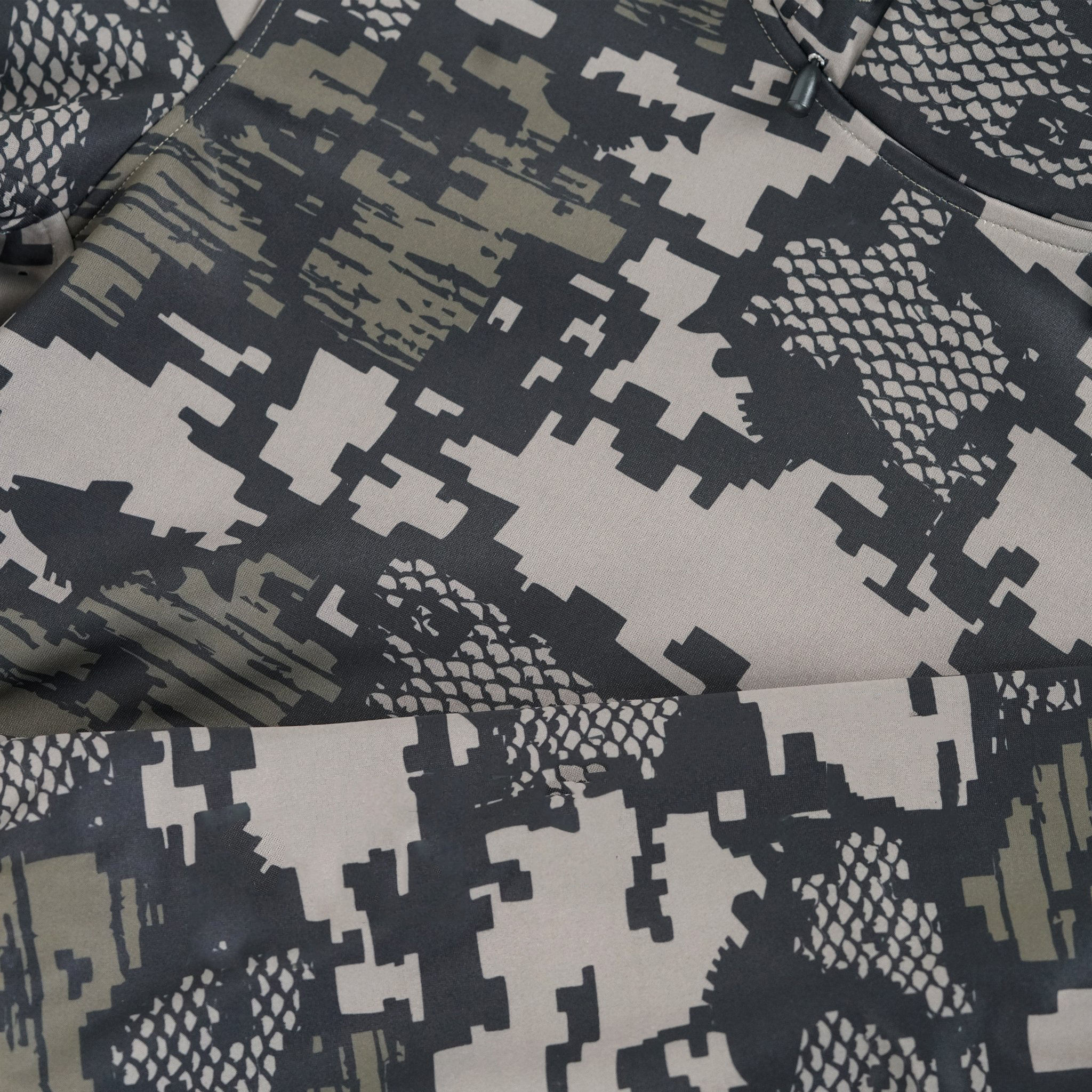 OEM-valmistajan mukautettu logo, 100 % polysidottu mikrofleece-kasvonsuoja Naamioitu Tactical miesten kalastushuppari