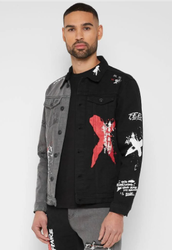 OEM-fabrikant op maat herfst tie-dye bedrukt herenhoodiejack met lange mouwen