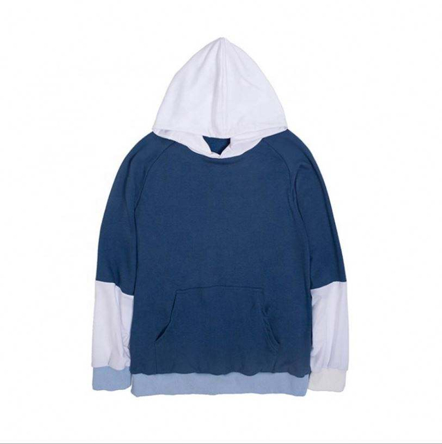 Producent OEM Niestandardowe męskie płaszcze z kapturem, patchworkowa kolorowa bluza z długim rękawem i modą