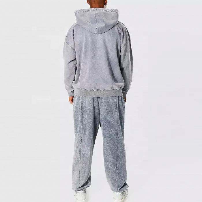 Sweat &agrave; capuche &eacute;pais 100% coton pour hommes, Service de fabricant OEM, Streetwear personnalis&eacute;, surdimensionn&eacute;, lav&eacute;, Vintage