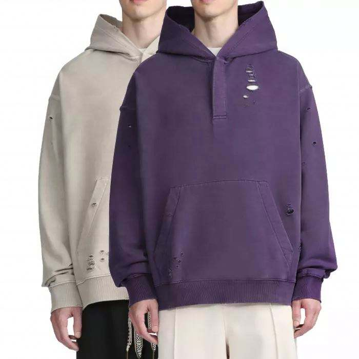 OEM v&yacute;robce Vlastn&iacute; velkoobchod Streetwear P&aacute;nsk&eacute; Obyčejn&yacute; Oversized Heavyweight Vintage Wash Distressed Hoodie Pulover