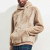 Pengeluar OEM Ketebalan Tersuai Sweatshirt Hoodie Bulu Bulu Kosong Hangat Pullover Untuk