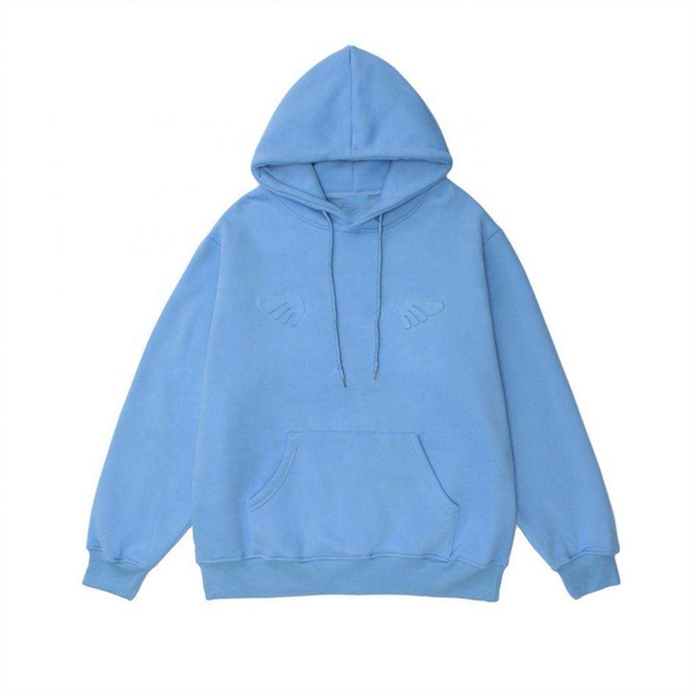 OEM-Hersteller kundenspezifischer Herren-Kapuzenpullover mit gepr&auml;gtem Pullover und Angel Wings-Hoodies