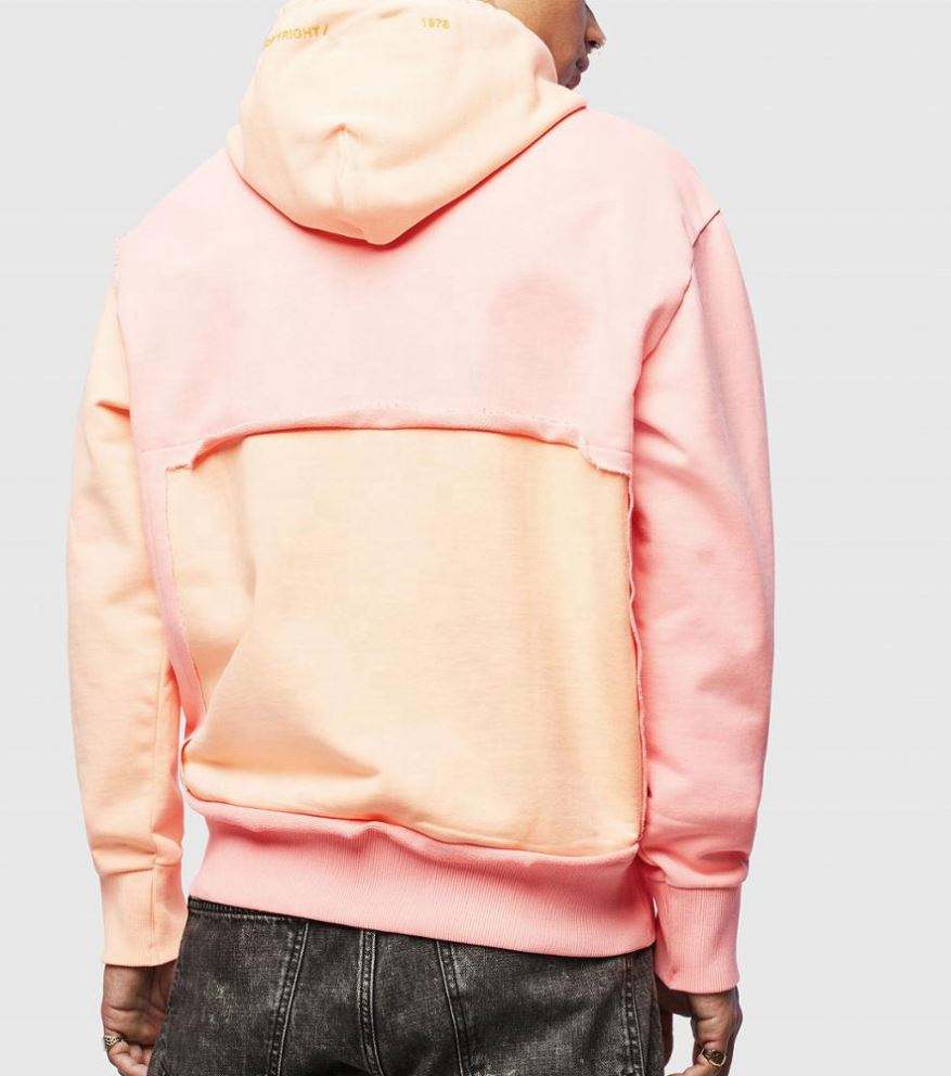 OEM v&yacute;robce Zak&aacute;zkov&aacute; Unisex Bavlna Distressed Velkoobchod Color Block Raw Edge Mikiny Mikina Pulovr