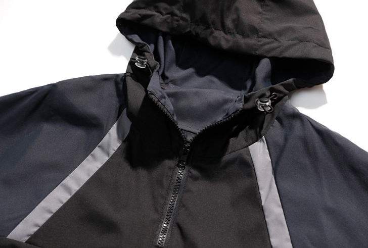 Pengilang OEM Disesuaikan Blok Warna Patchwork Setengah Zip Kasual Baju Sweat Tersuai Bersaiz Besar Hoodies Lelaki Hoodies