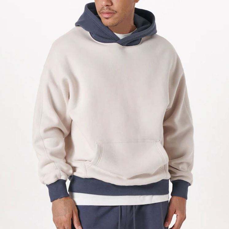 Kot Lelaki Tersuai Pengilang OEM Jualan Panas Baju Pullover Lengan Panjang Fesyen Hoodies Perca Bersaiz Besar Kosong untuk