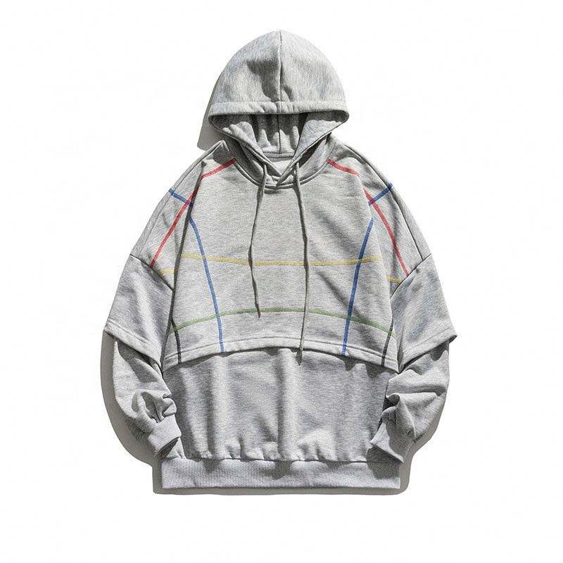 Sweat &agrave; capuche pour hommes, fabricant OEM, Logo personnalis&eacute;, vente en gros, nouveau Style d&eacute;truit, ourlet coup&eacute;, Hip Hop, trou cass&eacute;, sweat &agrave; capuche de styliste