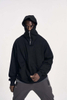 ຜູ້ຜະລິດ OEM 2022 Custom Pullovers 100% Cotton Plain Hoddies Men Washed Distressed Vintage Black Oversized Hoodies