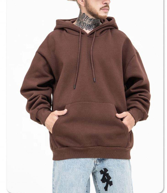 Производитель OEM 2021 Уличная одежда 360 Gsm Толстая тяжелая Gsm Тяжелая толстовка с капюшоном из технического флиса Модная толстовка с капюшоном Мужские пустые толстовки