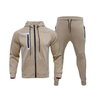 Professionella skr&auml;ddarsydda outfits Enf&auml;rgad Zip Up Hoodie Joggingsset Herr Tv&aring;delad Sweatsuit