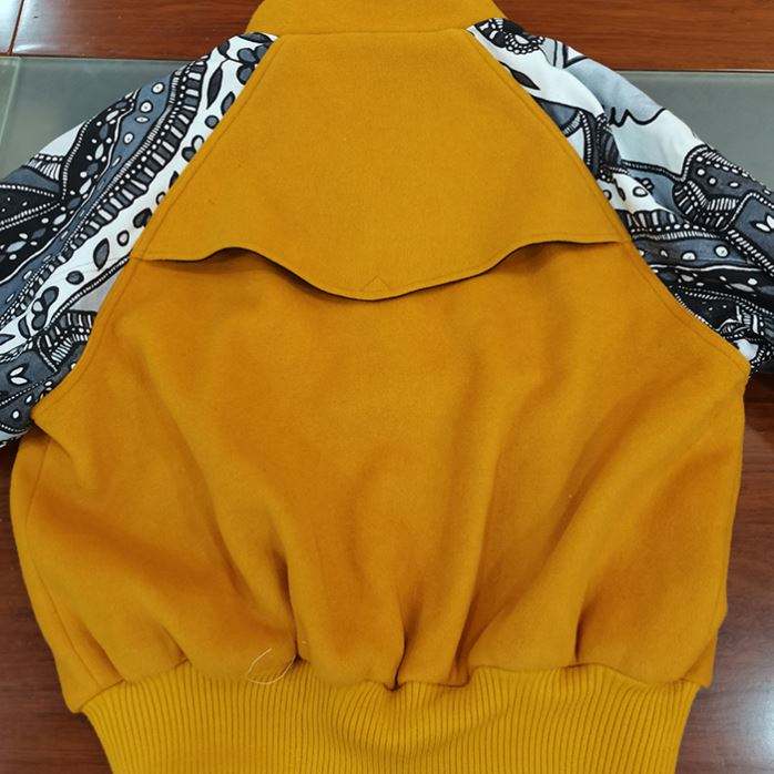 Custom Contrast Sleeve Varsity Jacket Dragkedja Stativ krage M&auml;n Motorcykel Jacka