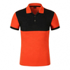 Plain Dyed Technics Black Red Collar Design Organic Cotton Polo krekls
