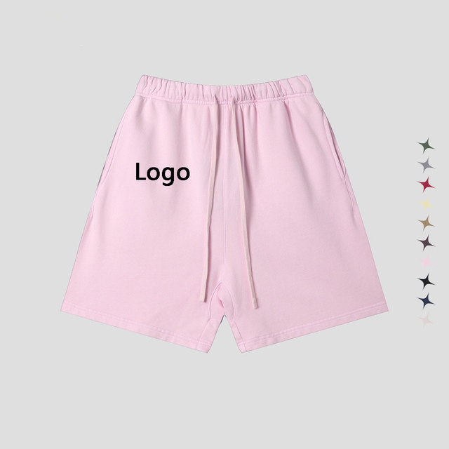 K1159 Pantaloncini da corsa in felpa lavata con acido