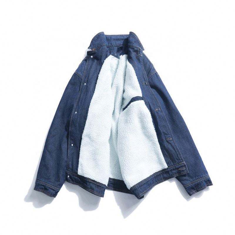 Producent OEM Niestandardowa męska kurtka dżinsowa w stylu casual, luźna, kontrastowa i kolorowa