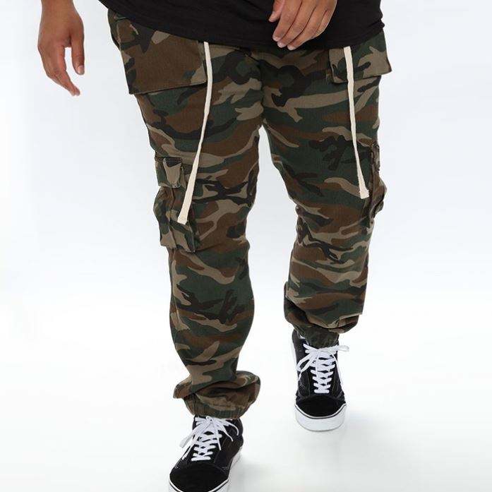ຜູ້ຊາຍ Joggers Sweatpants Camo ພິມ Cargo ໂສ້ງ Jogger