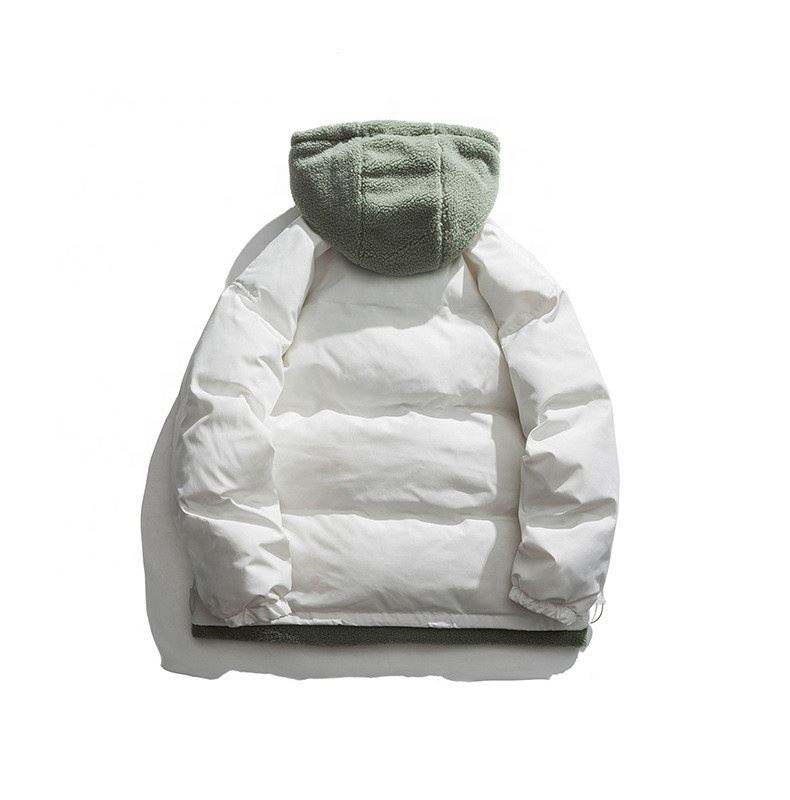 Oem Manufacturer Custom homines tunica solidus color falsum duae partes Patchwork Corvus Cotton-padded Jacket