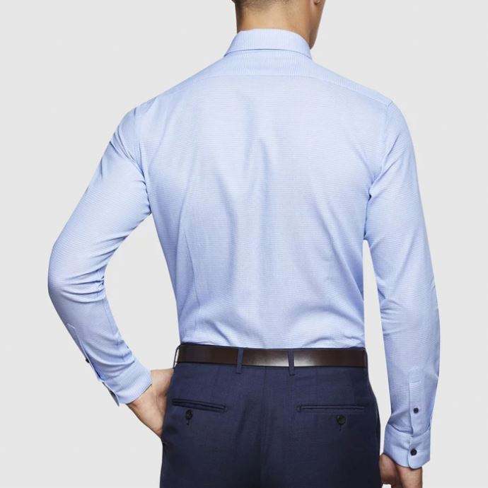 OEM Manufacturer Υψηλής Ποιότητας 100% Βαμβακερό Slim Fit Μπλε ανδρικό πουκάμισο