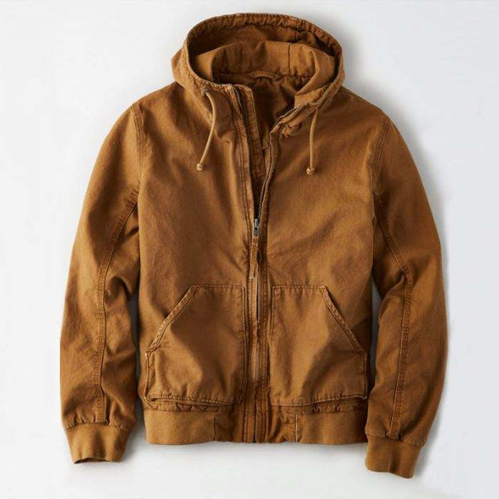 Phong c&aacute;ch thời trang mới Logo t&ugrave;y chỉnh &Aacute;o kho&aacute;c nam denim D&acirc;y r&uacute;t c&oacute; mũ tr&ugrave;m đầu D&acirc;y k&eacute;o l&ecirc;n t&uacute;i Kangaroo