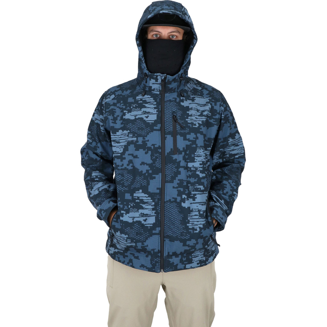OEM 제조업체 맞춤형 로고 페이스 커버 스트레치 Softshell Camo 지퍼 업 남성 낚시 재킷