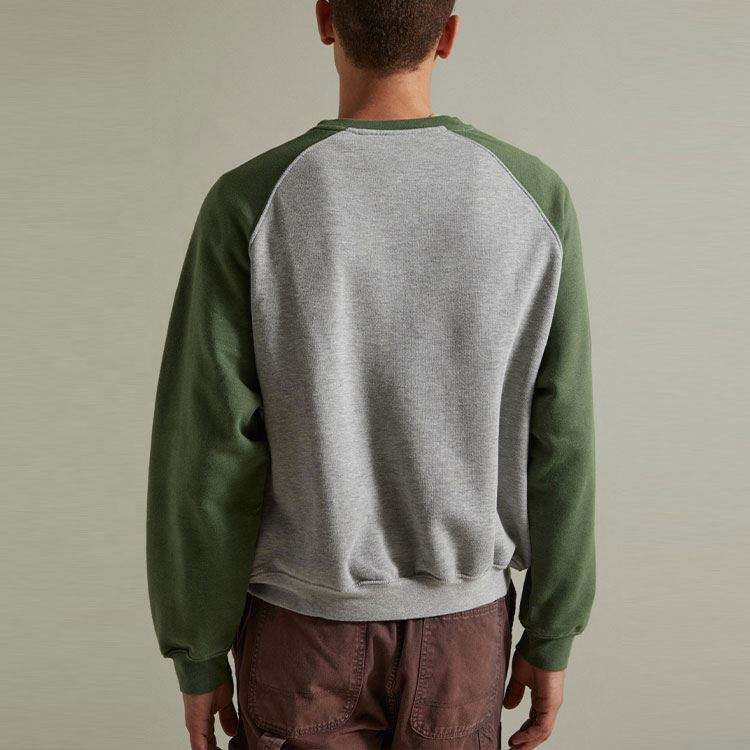 تصنيع المعدات الأصلية الصانع مخصص الرجال طاقم الرقبة اللون كتلة البلوز مضلع الأصفاد راجلان كم سبليت اللون البلوز