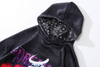 Produttore OEM Vendita calda Personalizzazione Logo e dimensioni 100% cotone French Terry Stampa frontale Felpa con cappuccio nera per unisex