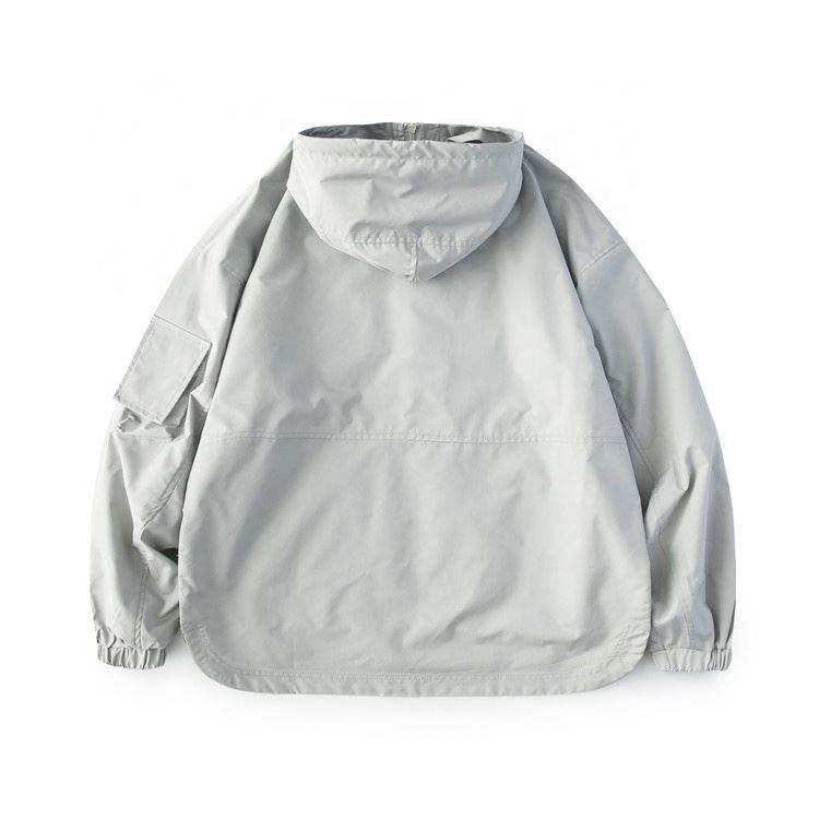 Hoodie Tersuai Pengeluar OEM Warna Pepejal Stereo Pullover Longgar Poket Besar