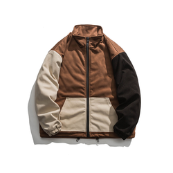 Oem ထုတ်လုပ်သူ စိတ်ကြိုက်အရောင်တုံး အမျိုးသားအင်္ကျီ ပေါ့ပေါ့ပါးပါး Loose Lamb Wool Plus Size Jacket