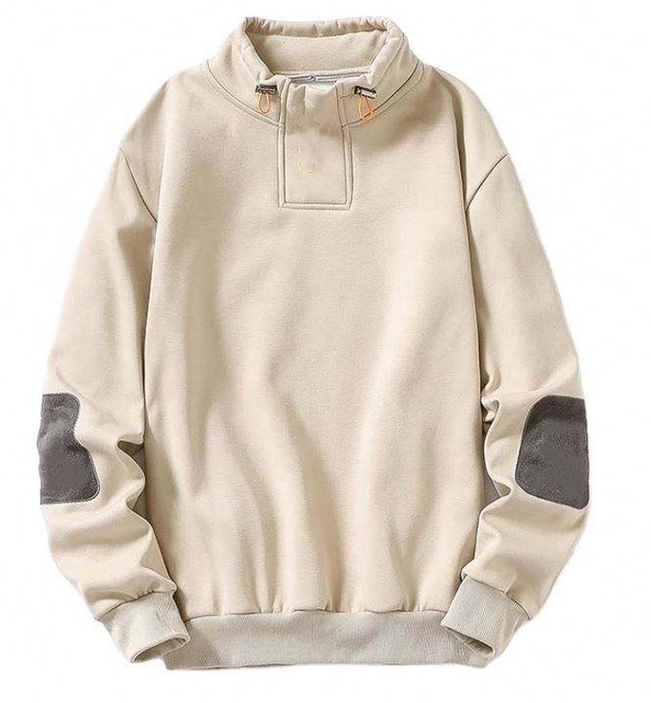 Sweat-shirt &agrave; capuche pour hommes, fabricant OEM personnalis&eacute;, col montant, polaire plus &eacute;paisse, d&eacute;contract&eacute;, personnalis&eacute;, grande taille