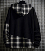 Fabricante OEM Bloco de cores personalizado xadrez casual moletom personalizado com capuz de grandes dimens&otilde;es
