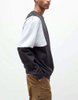 OEM v&yacute;robce Custom Men Color Block Crew Neck mikina s dvojit&yacute;m proš&iacute;v&aacute;n&iacute;m Kontrastn&iacute; barva Oversized mikina