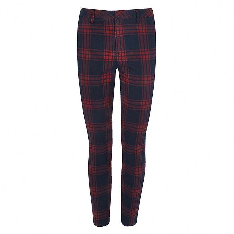 OEM personnaliser le pantalon chino skinny &agrave; carreaux rouges pour hommes