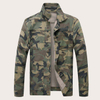 Muoti Miesten vaatteet Allover Camo Printed Denim Takki Suppilo Neck Button Up Miesten takki