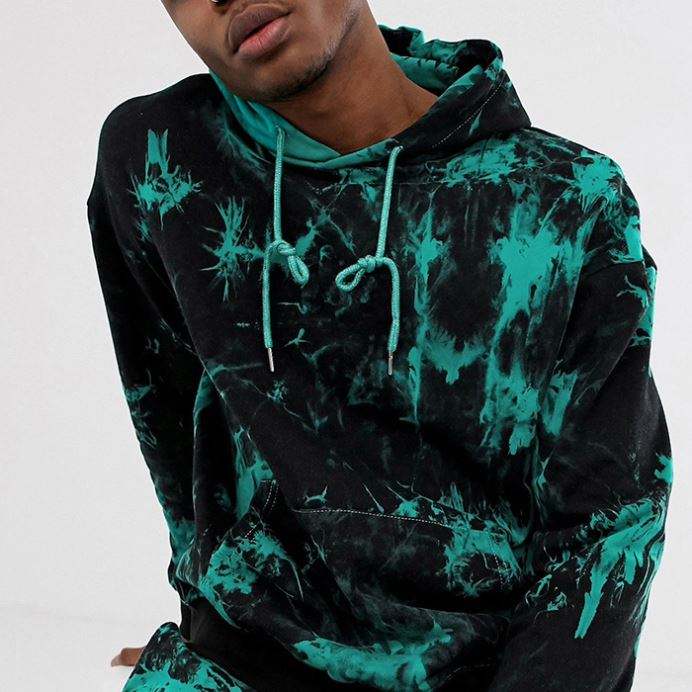 Baju Peluh Jatuh Borong Pukal Set Baju Olahraga Dua Keping Lelaki Pakaian Peluh Tie Dye