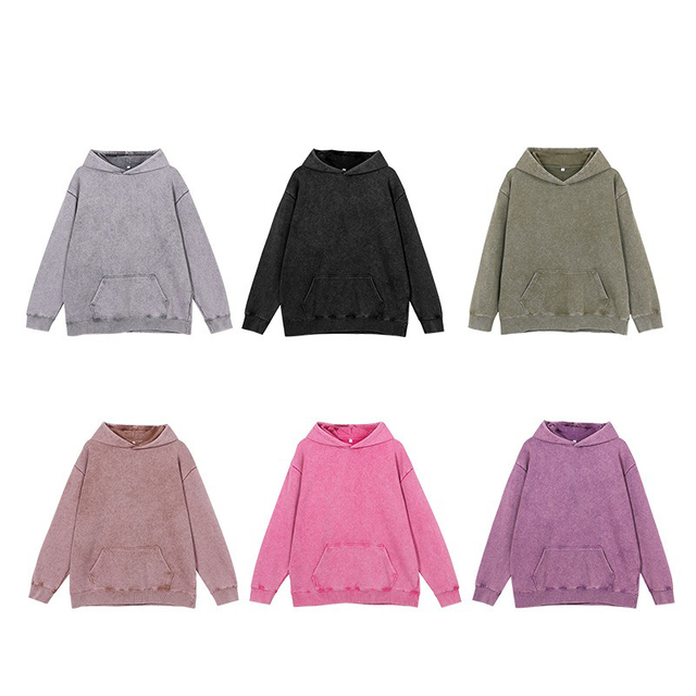 400Gsm ခေတ်ဟောင်း Streetwear Crewneck Retro စိတ်ကြိုက်လိုဂို အမျိုးသားဖယောင်းဆေးဆိုးထားသော Hoodie