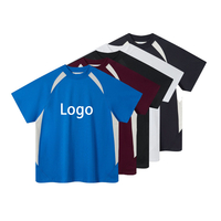 26001 T-shirt de luxe &agrave; coupe s&egrave;che de couleur contrast&eacute;e