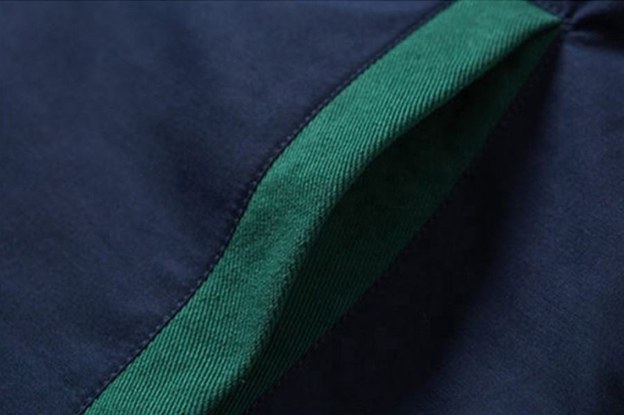 ຜູ້ຜະລິດ OEM Custom Men's Running Stand Collar Casual Fashion Stitching Color Long Sleeve Coat Jacket