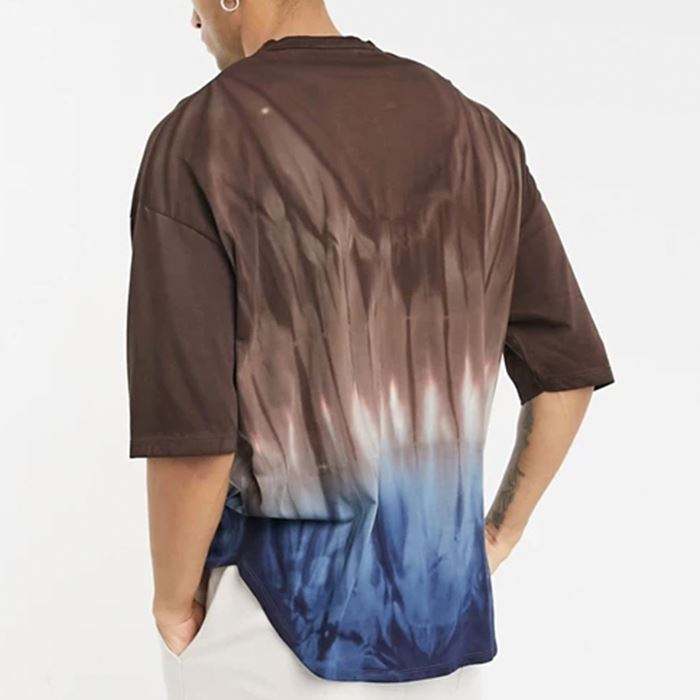 Clothing Factory Custom Chlapčensk&eacute; tričk&aacute; s v&yacute;strihom do O nadrozmern&eacute; kravatov&eacute; p&aacute;nske tričko z bavlny