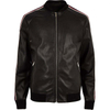 Custom Mens Black Waterproof Bike Motorcycle Windbreaker Kožen&aacute; bunda pro muže