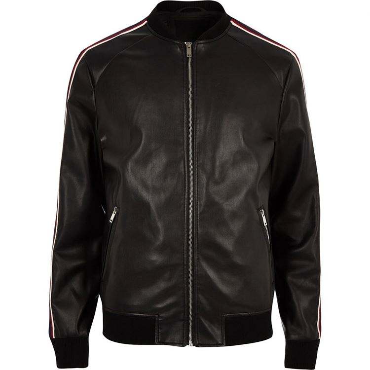 Custom Mens Black Waterproof Bike Motorcycle Windbreaker Kožen&aacute; bunda pro muže