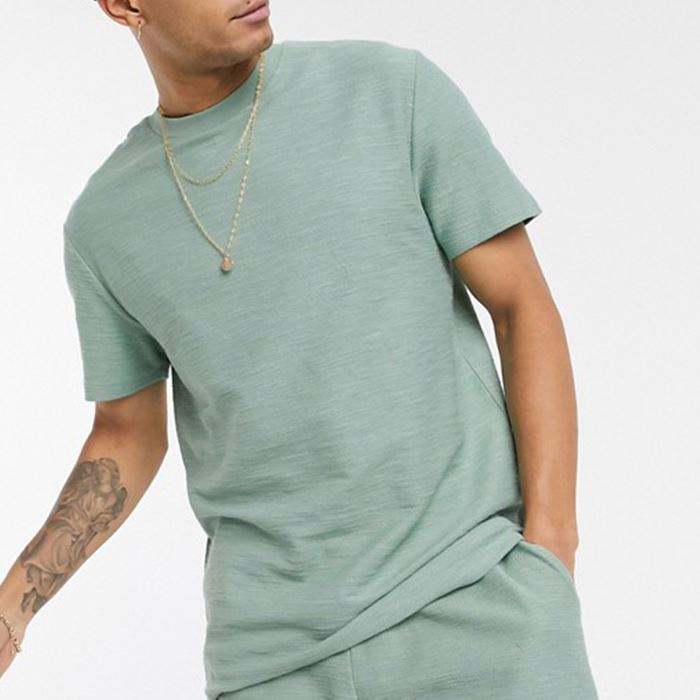 Set Baju Olahraga Lelaki Polos Gaya Musim Panas Set Baju T & Jogger Dua Helai
