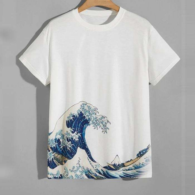 Engros h&oslash;jkvalitets sommershorts Leeve T-shirts M&aelig;nd Hvid Digital Printing Grafisk Tshirt