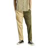 Pantalon en serg&eacute; de coton personnalis&eacute;, fabricant OEM, bloc de couleur, pantalon &agrave; contraste bicolore
