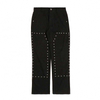 Pantaloni casual da uomo con logo personalizzato High Street del produttore OEM Pantaloni larghi con rivetti in tinta unita