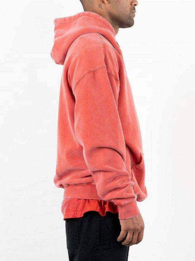 OEM v&yacute;robce Zak&aacute;zkov&yacute; svetr s potištěn&yacute;m logem Oversized Streetwear Fleece Vintage Washed Mikiny