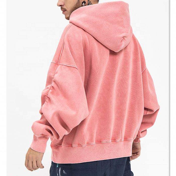 ผู้ผลิตOEMโลโก้ที่กำหนดเองคุณภาพสูงHOODIEเสื้อกันหนาวผู้ชายขนาดใหญ่HEAVYWEIGHT 100% ผ้าฝ้ายล้างVINTAGE HOODIE