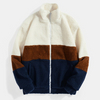 OEM-producent tilpasset farveblok herrefrakke Casual Polyester l&oslash;se lange &aelig;rmer plus st&oslash;rrelse jakke