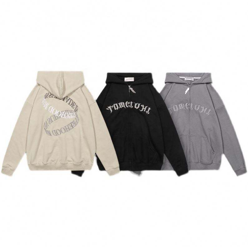 OEM v&yacute;robca Custom Logo Oversized Heavyweight 460Gsm P&aacute;nska mikina na zips s kapucňou Custom Blank 100% bavlna Celoplošn&aacute; mikina so zipsom